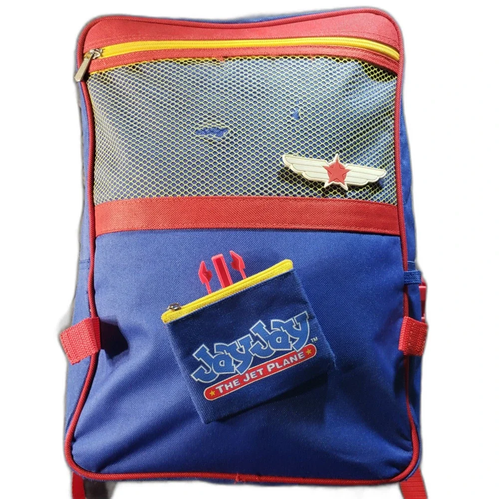 Jay Jay The Jet Plane Backpack Large Vintage Book Bag 15